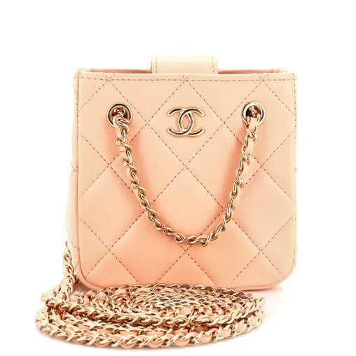 Chanel CC Square Clutch Chain Quilted