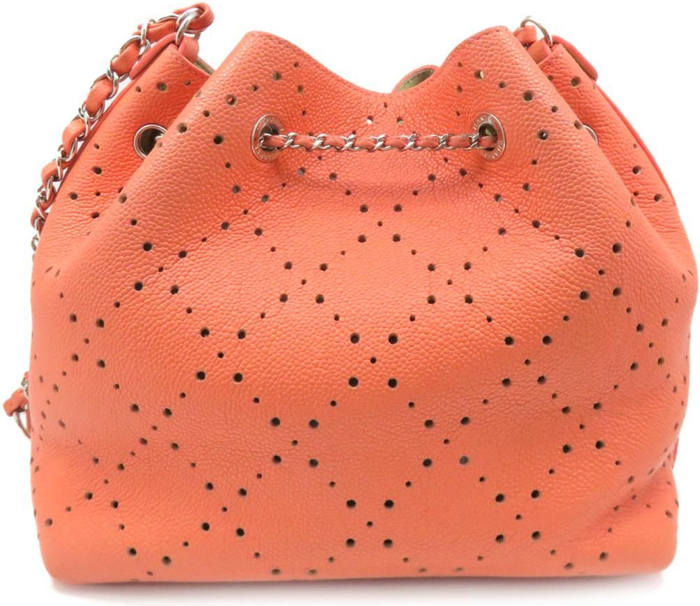 Chanel Perforated Drawstring CC Bag
