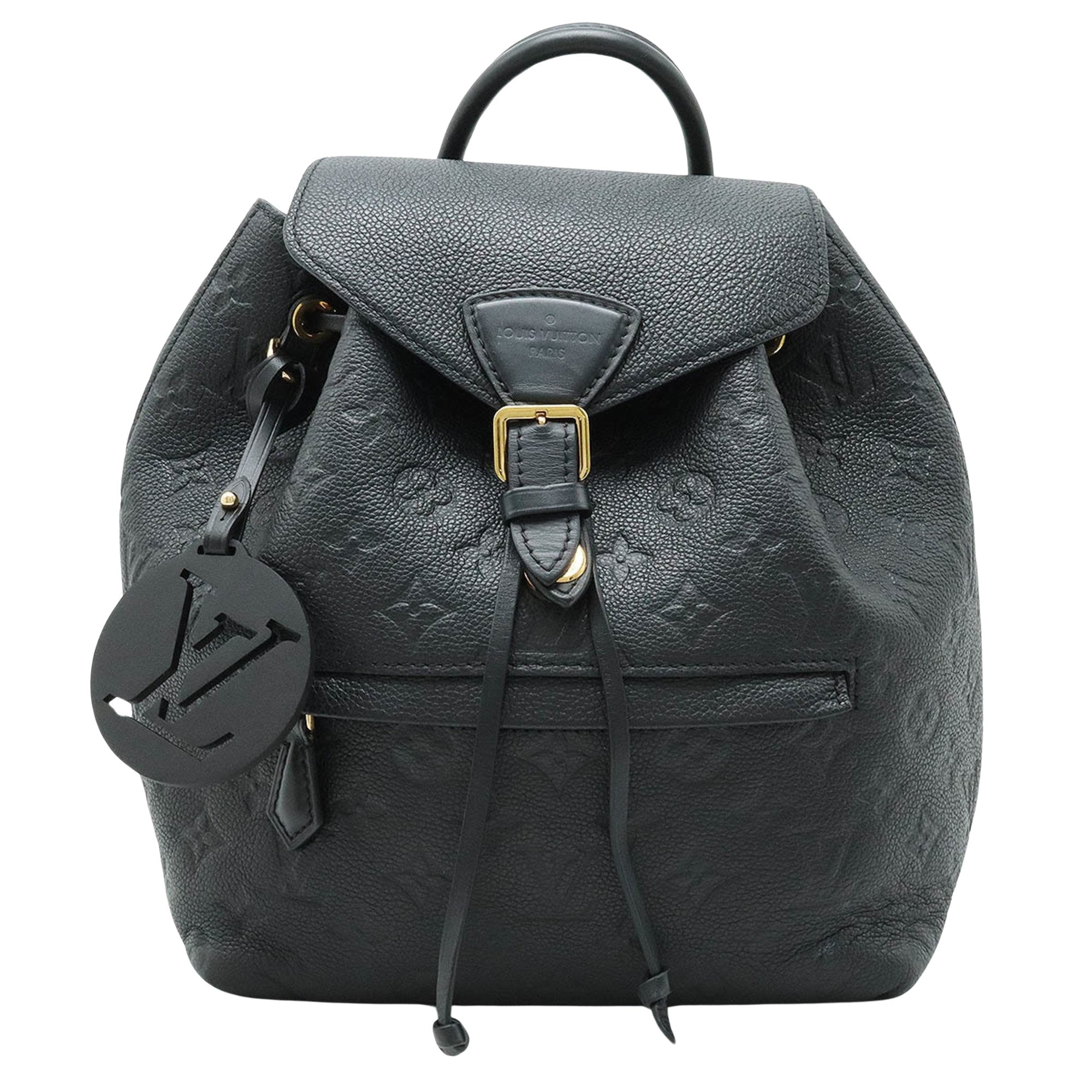 100% Authentic Louis Vuitton Montsouris PM Black Monogram Backback Bag with Box LOUIS VUITTON Montsouris NM PM Monogram Empreinte Backpack Black main image 2