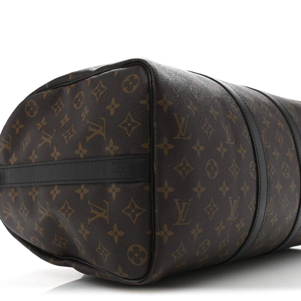 Louis Vuitton Monogram Macassar Keepall Bandouliere 45
