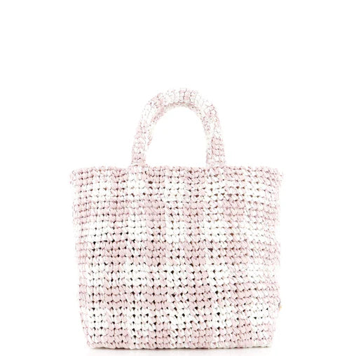 Prada Logo Tote Raffia Small