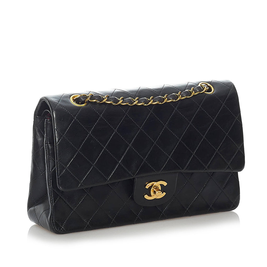 Chanel Blue Quilted Lambskin Medium Classic Double Flap Bag