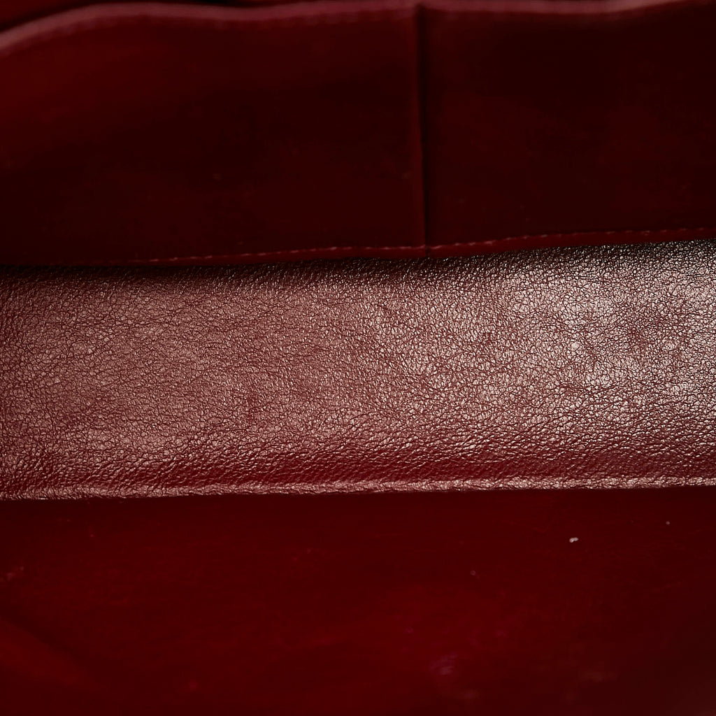 Red Quilted Lambskin In The Loop Handle Flap Bag Medium