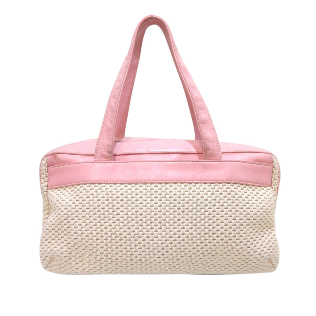 Textured Cotton Shoulder Bag